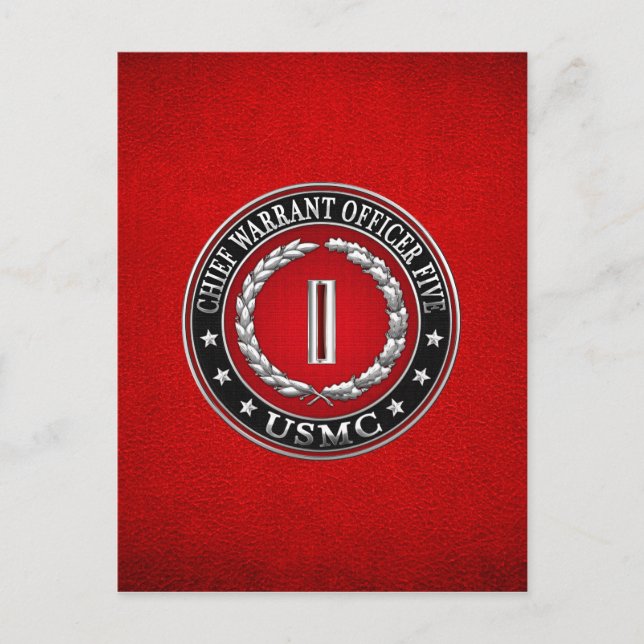 Carte Postale Marines des États-Unis : Adjudant-chef cinq (Adjud (Devant)