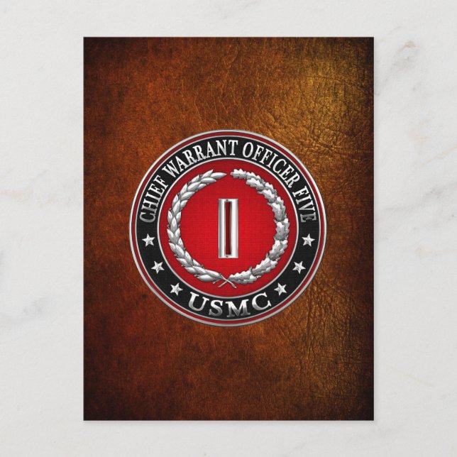 Carte Postale Marines des États-Unis : Adjudant-chef cinq (Adjud (Devant)