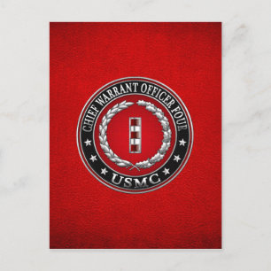 Carte Postale Marines des États-Unis : Adjudant-chef quatre (USM