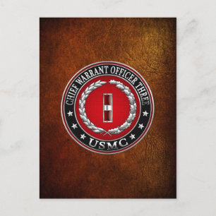 Carte Postale Marines des États-Unis : Adjudant-chef trois (USMC