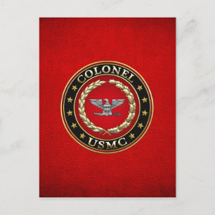 Carte Postale Marines des États-Unis : Colonel (USMC Col) [3D]