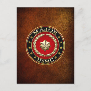 Carte Postale Marines des États-Unis : Major (major de l'USMC) [