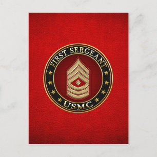 Carte Postale Marines des États-Unis : Premier sergent (USMC 1er