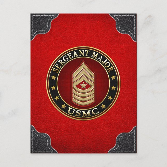 Carte Postale Marines des États-Unis : Sergent-major (SgtMaj de  (Devant)