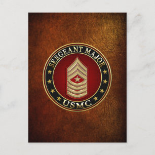 Carte Postale Marines des États-Unis : Sergent-major (SgtMaj de 