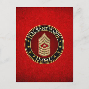 Carte Postale Marines des États-Unis : Sergent-major (SgtMaj de 