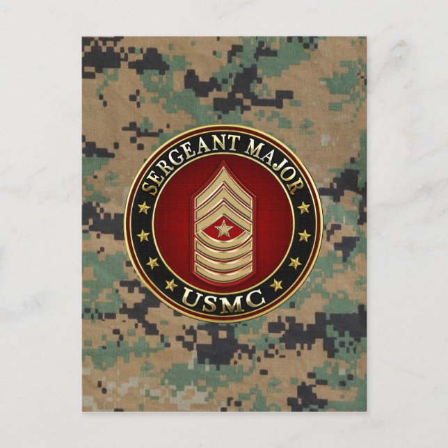 Carte Postale Marines des États-Unis : Sergent-major (SgtMaj de  (Devant)