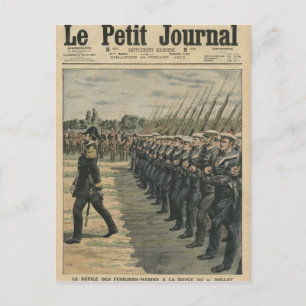 Carte Postale Marines en défilé à la revue du 14ème