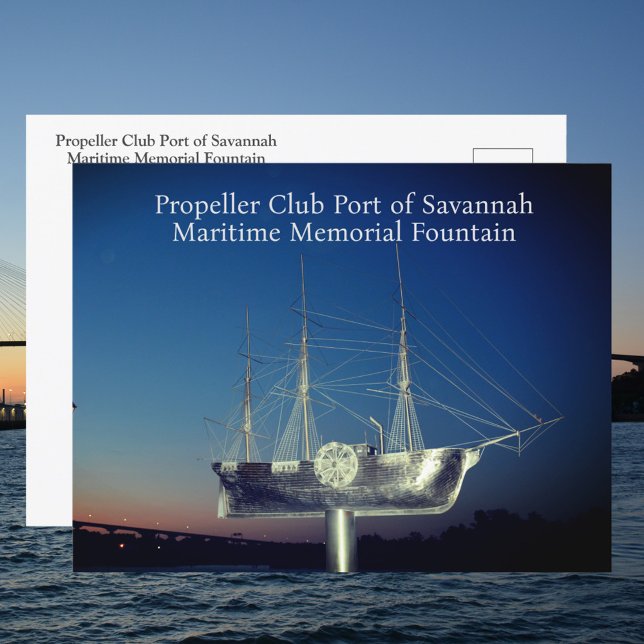 Carte Postale Maritime Memorial Savannah GA Photographique (Créateur téléchargé)