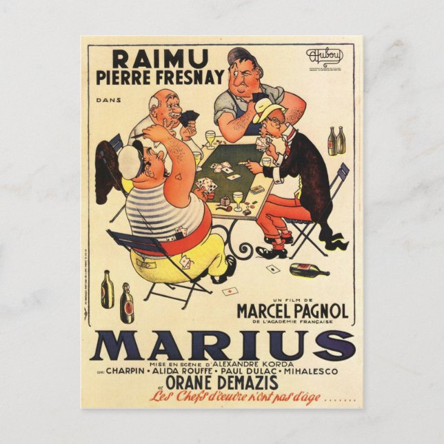 Carte Postale Marius Pagnol (Devant)
