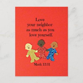 Carte Postale Mark 12:31 Aimez votre voisin autant que vous aime