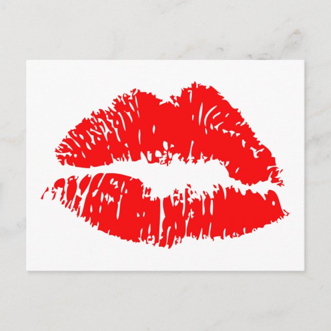 Carte Postale Mark de baiser rouge (Devant)