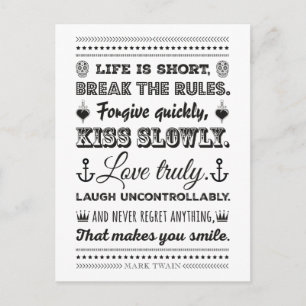 Carte Postale Mark Twain - Rompre les règles