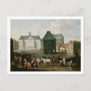 Carte Postale Market Scene before the Dam Palace, Amsterdam