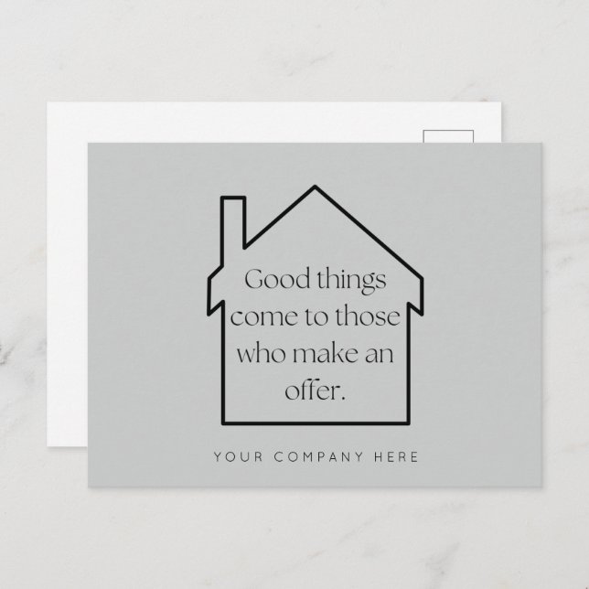 Carte Postale Marketing agricole immobilier (Devant / Derrière)