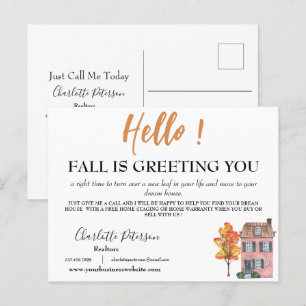 Carte Postale Marketing Immobilier Automne Agriculture 