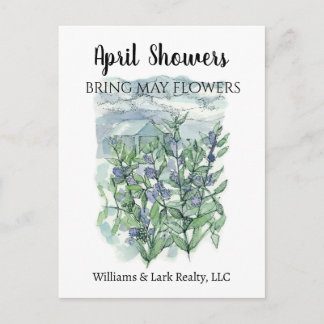 Carte Postale Marketing Immobilier Avril Pluies Mai Fleurs