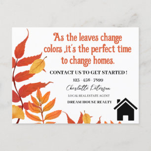 Carte Postale Marketing immobilier de la saison d'automne
