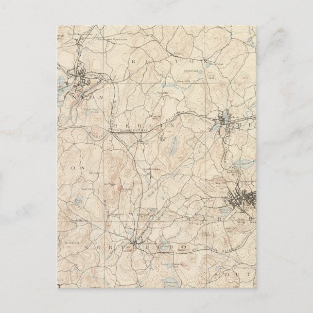 Carte Postale Marlboro, Massachusetts (Devant)