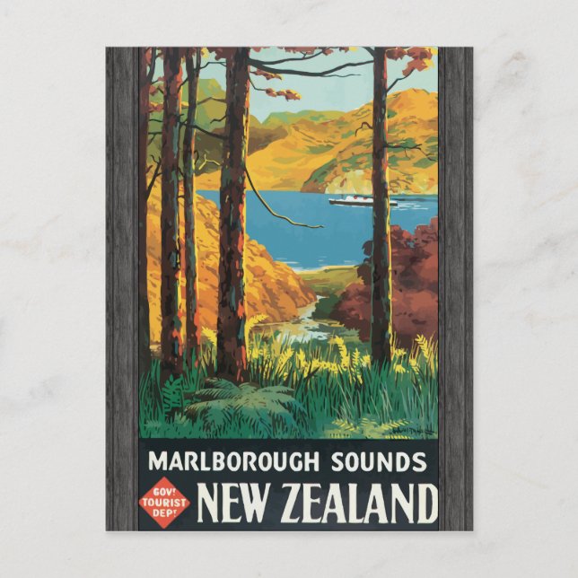 Carte Postale Marlborough Sounds Govt Tourist Dept Nouvelle-Zéla (Devant)