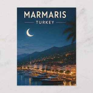 Carte Postale 🌙 Marmaris Turquie Marina et vues sur le port de