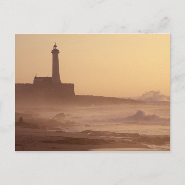 Carte Postale Maroc, Rabat, Phare au coucher du soleil avec (Devant)