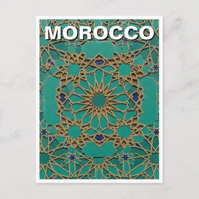 Carte Postale Maroc zellij Carrelage Voyage (Devant)