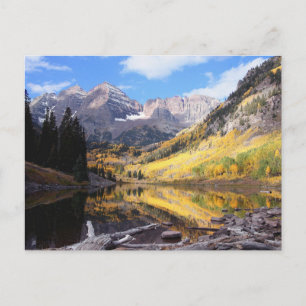 Carte Postale Maroon Bells Colorado Autumn