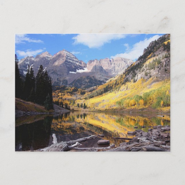 Carte Postale Maroon Bells Colorado Autumn (Devant)