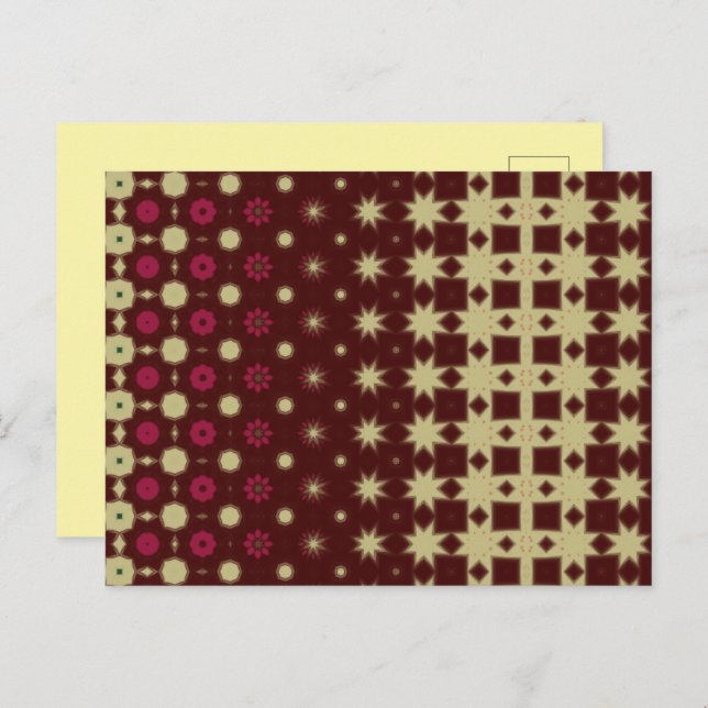 Carte Postale Maroon Modern Thank You Card (Devant / Derrière)