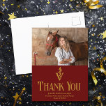 Carte Postale Maroon Vétérinaire Merci photo<br><div class="desc">Diplôme de l'école vétérinaire marron personnalisé merci cartes postales avec le médecin vétérinaire caduceus à côté de votre photo de diplômé. Customisez cette carte postale de remerciements avec script or chic à côté de votre photo.</div>