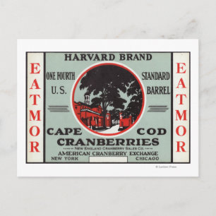 Carte Postale Marque Cape Cod Harvard Eatmor Cranberries