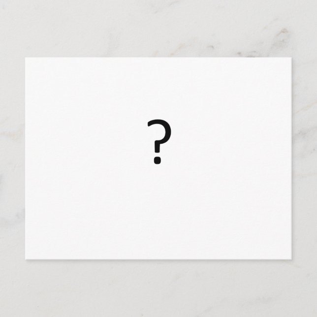 Carte Postale Marque de question (Devant)