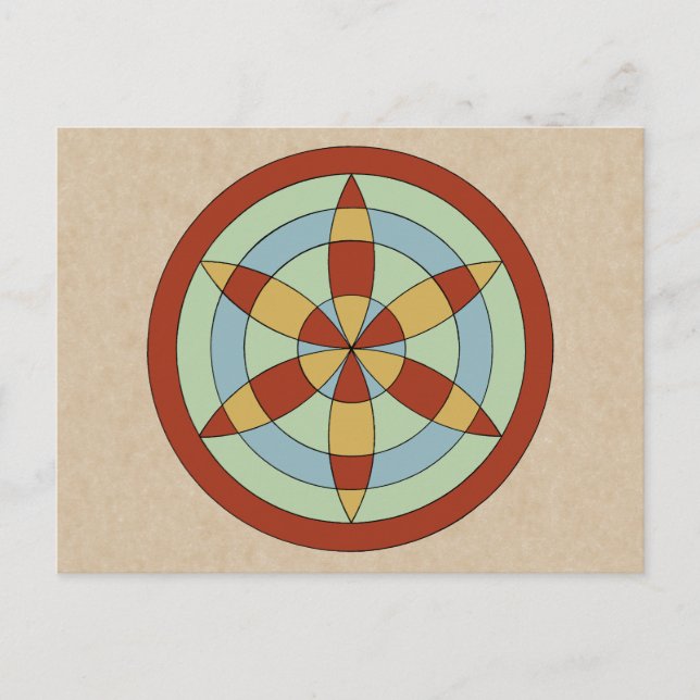 Carte Postale Marque de sortie Suffolk Hexafoil (Daisy Wheel) (Devant)