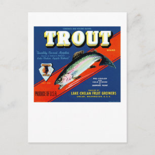 Carte Postale Marque de truite