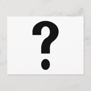 Carte Postale Marque d'interrogation noire