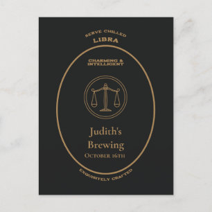 Carte Postale Marque, Signes Zodiac, Libra personnalisable