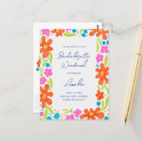 Marque Tropicale Croquis Fleur Bordure Bachelorett