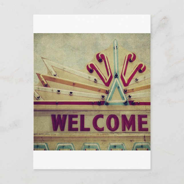 Carte Postale Marquee Affiche de bienvenue (Devant)