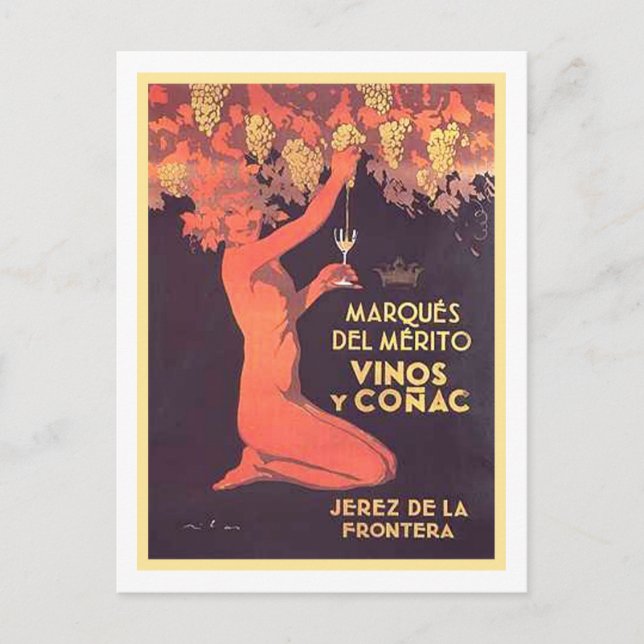 Carte Postale Marques Del Merito Vinos y Conac (Devant)