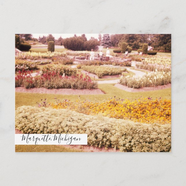 Carte Postale Marquette Prison Michigan Flower Garden (Devant)