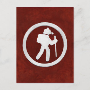 Carte Postale Marqueur de piste de l'ours