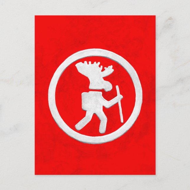 Carte Postale Marqueur du sentier de l'orignal (Devant)