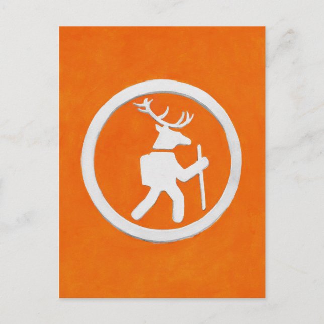 Carte Postale Marqueur du sentier du cerf (Devant)