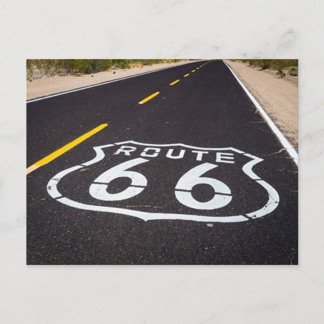 Carte Postale Marqueur routier Route 66, Arizona (Devant)
