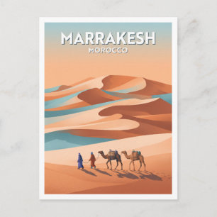 Carte Postale Marrakech — Caravane de chameaux à Erg Chebbi Maro