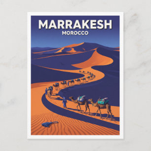Carte Postale Marrakech — Caravane d'Indigo et de Sable Maroc