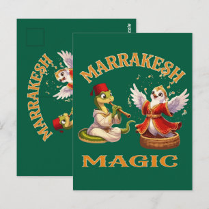 Carte Postale Marrakech Magie Charmeur de Serpents Marocain et P