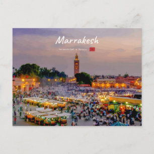 Carte Postale Marrakech, Maroc - Place Jemaa el Fnaa