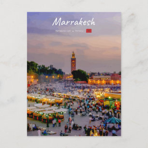 Carte Postale Marrakech, Maroc - Place Jemaa el Fnaa